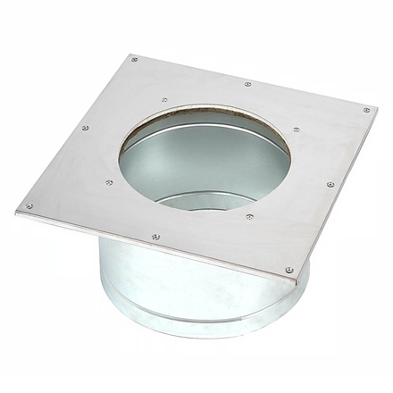   Проход перекрытия универсальный утепленный ТиС ТермоВент ППУ-У, AISI 430(Диаметр Ø 140-160 мм, Экран 500x500 мм)