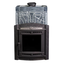   Банная печь ПроМеталл Атмосфера XL в облицовке (узор №7)(Талькохлорит)