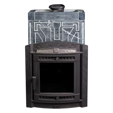   Банная печь ПроМеталл Атмосфера XL в облицовке (узор №7)(Талькохлорит)