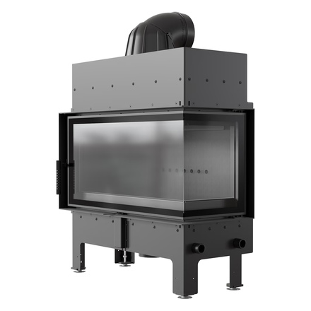   Каминная топка Kratki FLOKI/L/P(Футеровка Белая, Доводчик С доводчиком)