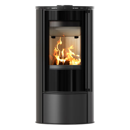   Печь-камин Kratki ERIK(Цвет Черный, Футеровка Белая, Доводчик -)