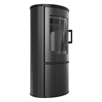   Печь-камин Kratki KOZA/AB/S/DR/ECO(Цвет Черный, Футеровка Черная)