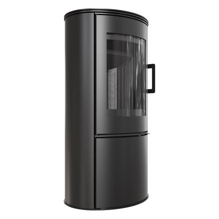   Печь-камин Kratki KOZA/AB/S/DR/ECO(Цвет Черный, Футеровка Черная)