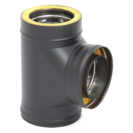   Тройник ТиС Термо 87° ТРТ-Р, AISI 430 Black(Диаметр Ø 200/280 мм)