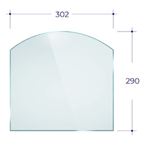   Стекло для каминной дверцы Везувий 290