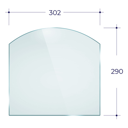   Стекло для каминной дверцы Везувий 290
