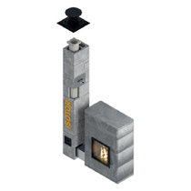   Комплект основания для финских печей Schiedel Isotor Ø 200 мм / 3 м(Зонт-дефлектор)