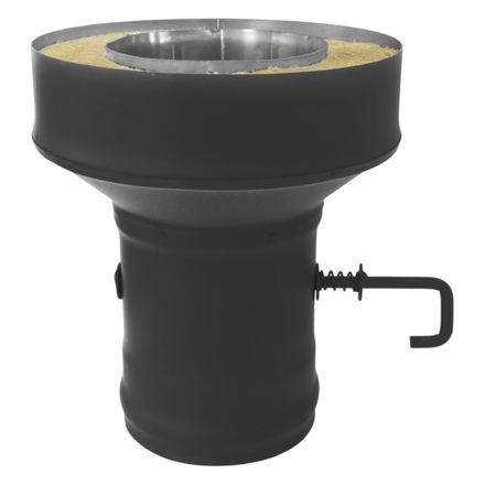 Старт-сэндвич Везувий BLACK c шибером (AISI 430/0,8мм) ММ(Ø 115/200 мм)