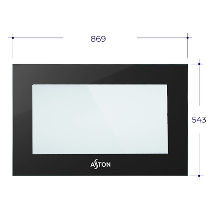   Стекло для каминной топки Aston SENATOR (869x543)