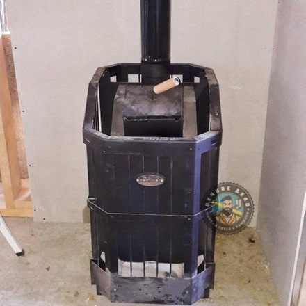 Монтаж печи для бани Грейвари aTmos