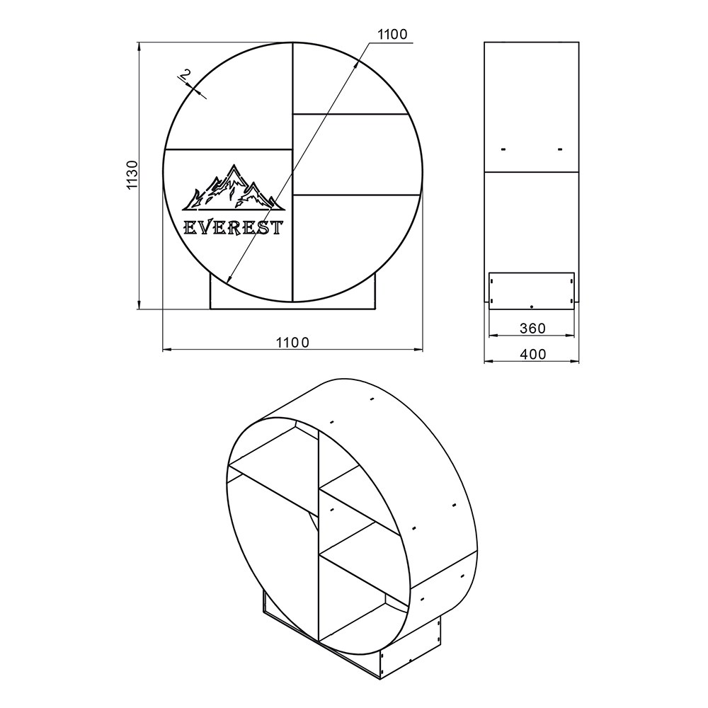 Дровница Эверест D510 (миниатюра)