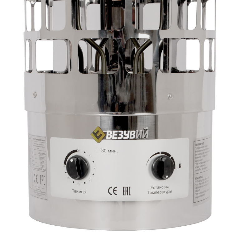 Электрическая печь для бани Везувий CILINDR 90 (миниатюра)