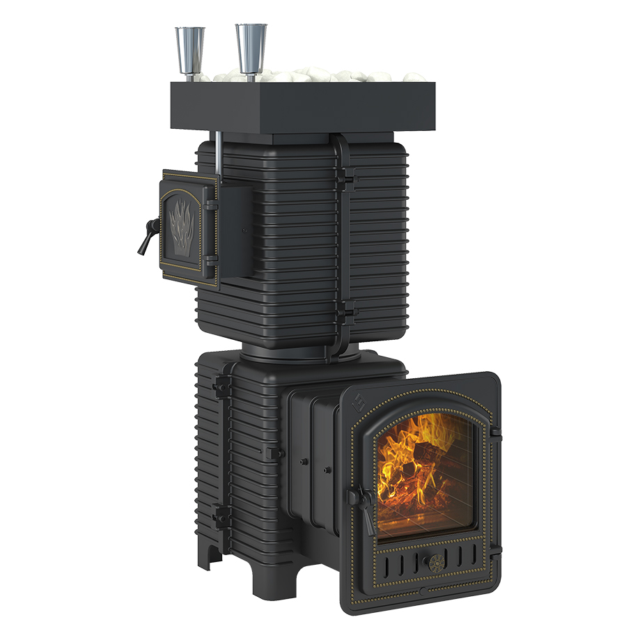 Печь для бани Эверест Легкий пар Профи (по-серому) (миниатюра)