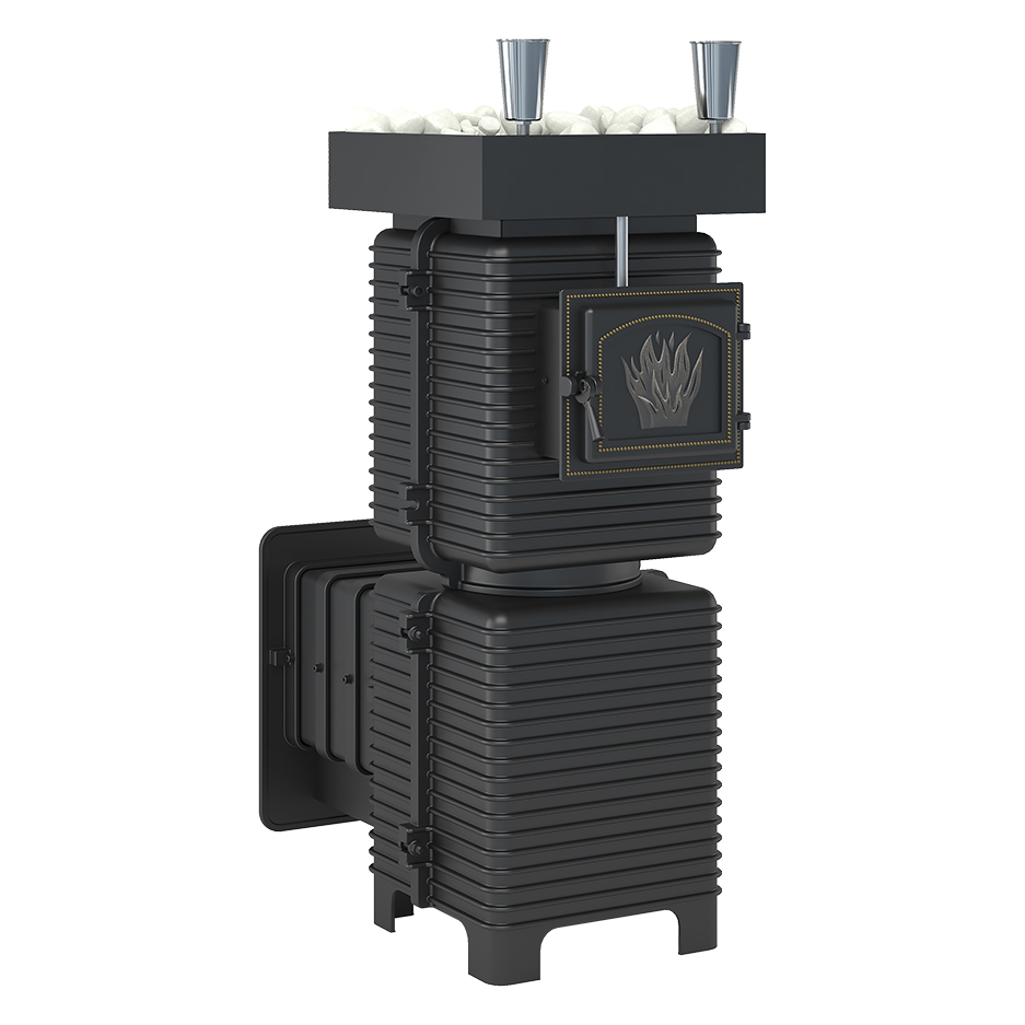 Печь для бани Эверест Легкий пар Профи (по-серому) (миниатюра)