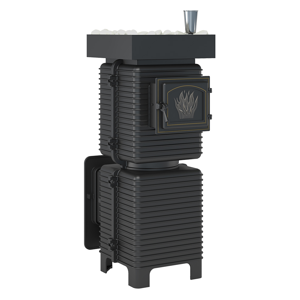 Печь для бани Эверест Легкий пар Профи Б/В (по-серому) (миниатюра)