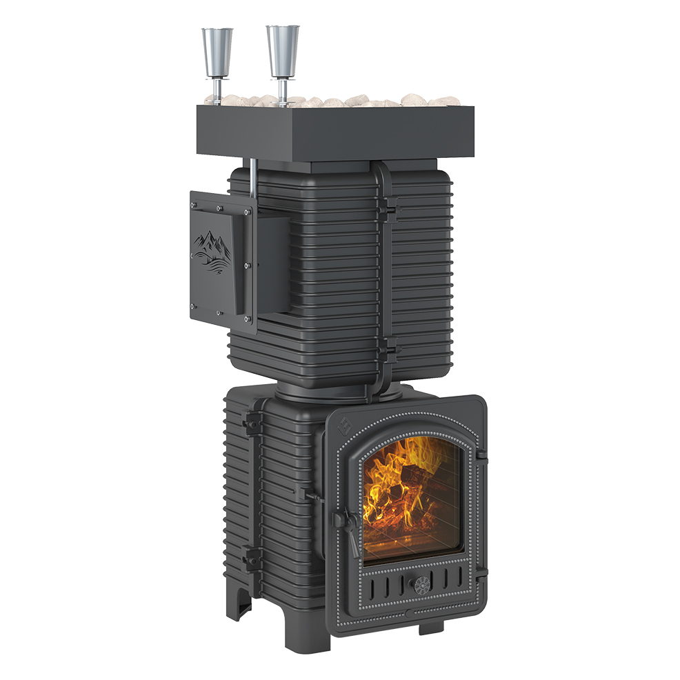 Печь для бани Эверест Легкий пар Профи Б/В (закрытая каменка из нерж. стали) (миниатюра)