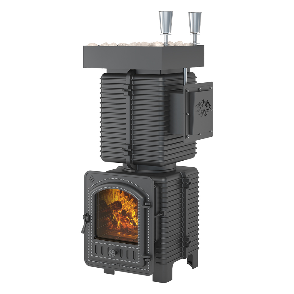 Печь для бани Эверест Легкий пар Профи Б/В (закрытая каменка из нерж. стали) (миниатюра)