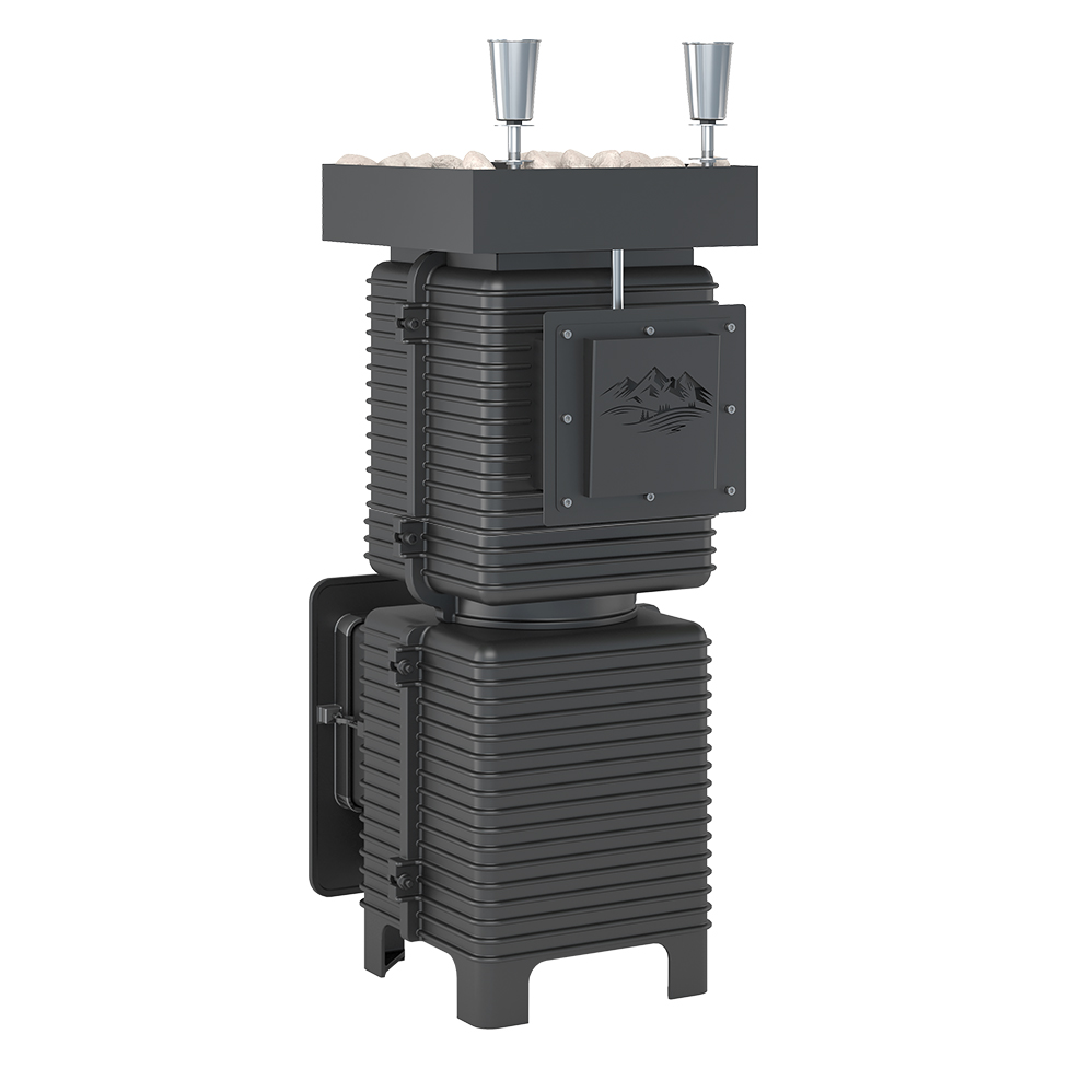 Печь для бани Эверест Легкий пар Профи Б/В (закрытая каменка из нерж. стали) (миниатюра)