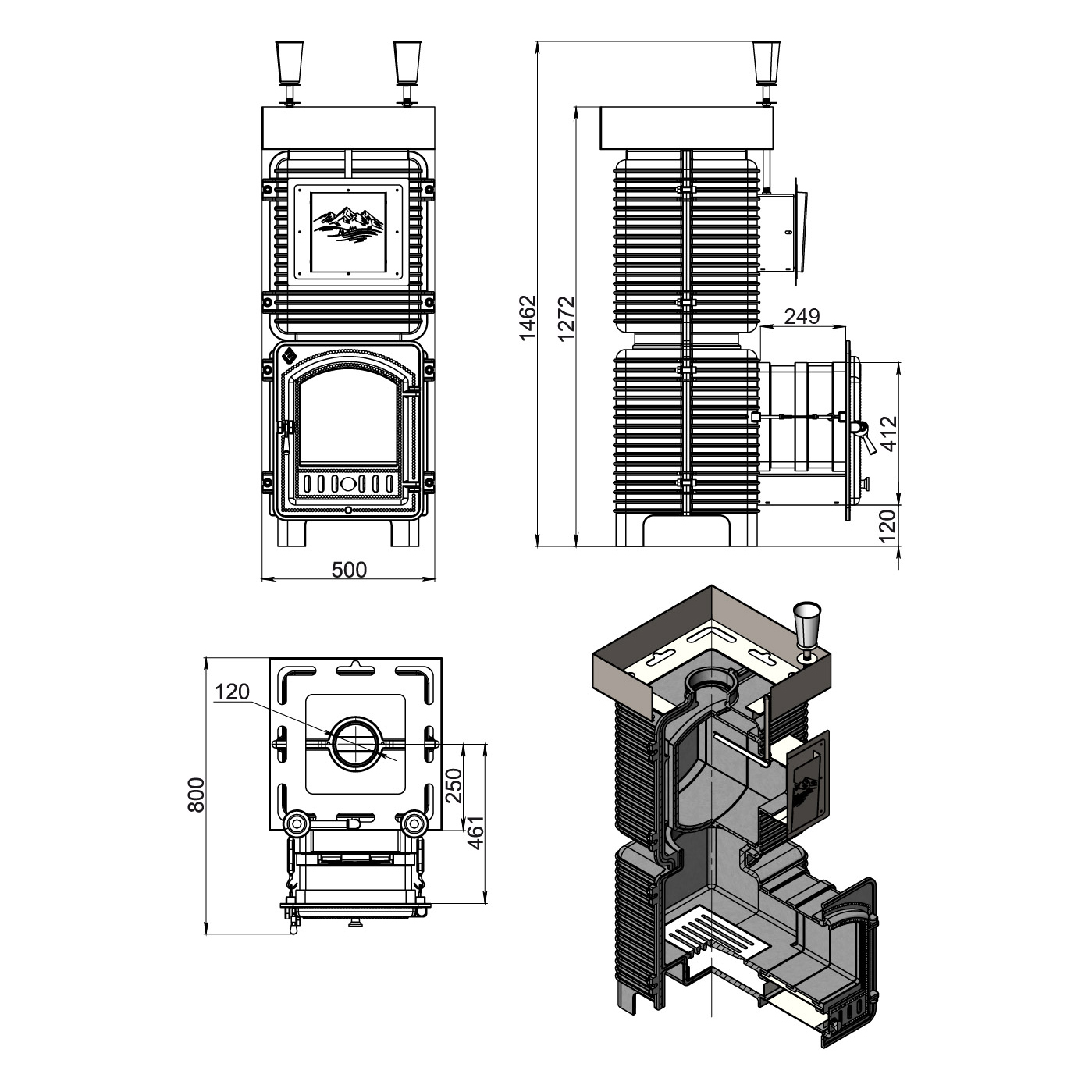 Печь для бани Эверест Легкий пар Профи (миниатюра)