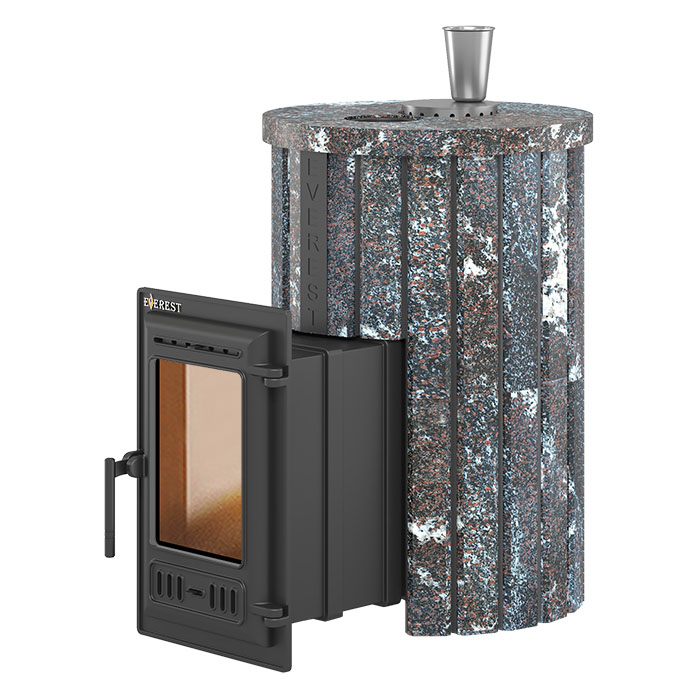 Печь для бани Эверест Steam Master 18 ЧУГУН в ламелях (Амфиболит, S-20)