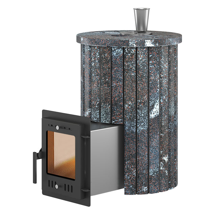 Печь для бани Эверест Steam Master 18 НЕРЖ в ламелях (Амфиболит, S-20)