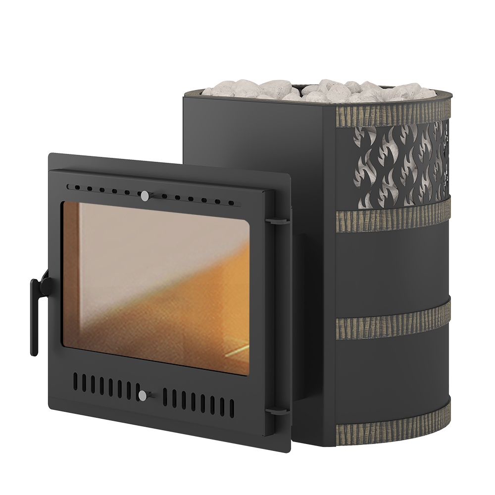 Печь для бани на дровах Везувий 16 Панорама \М\ 2022