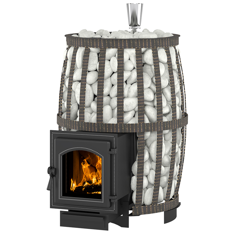 Банная печь Везувий Легенда Русский пар Ковка 18 (270) с закрытой каменкой