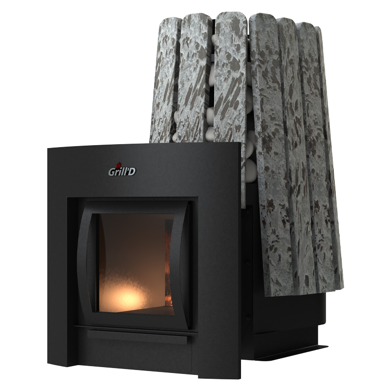 Печь для бани GRILL'D Cometa 350 Vega Window Max Stone с закрытой каменкой