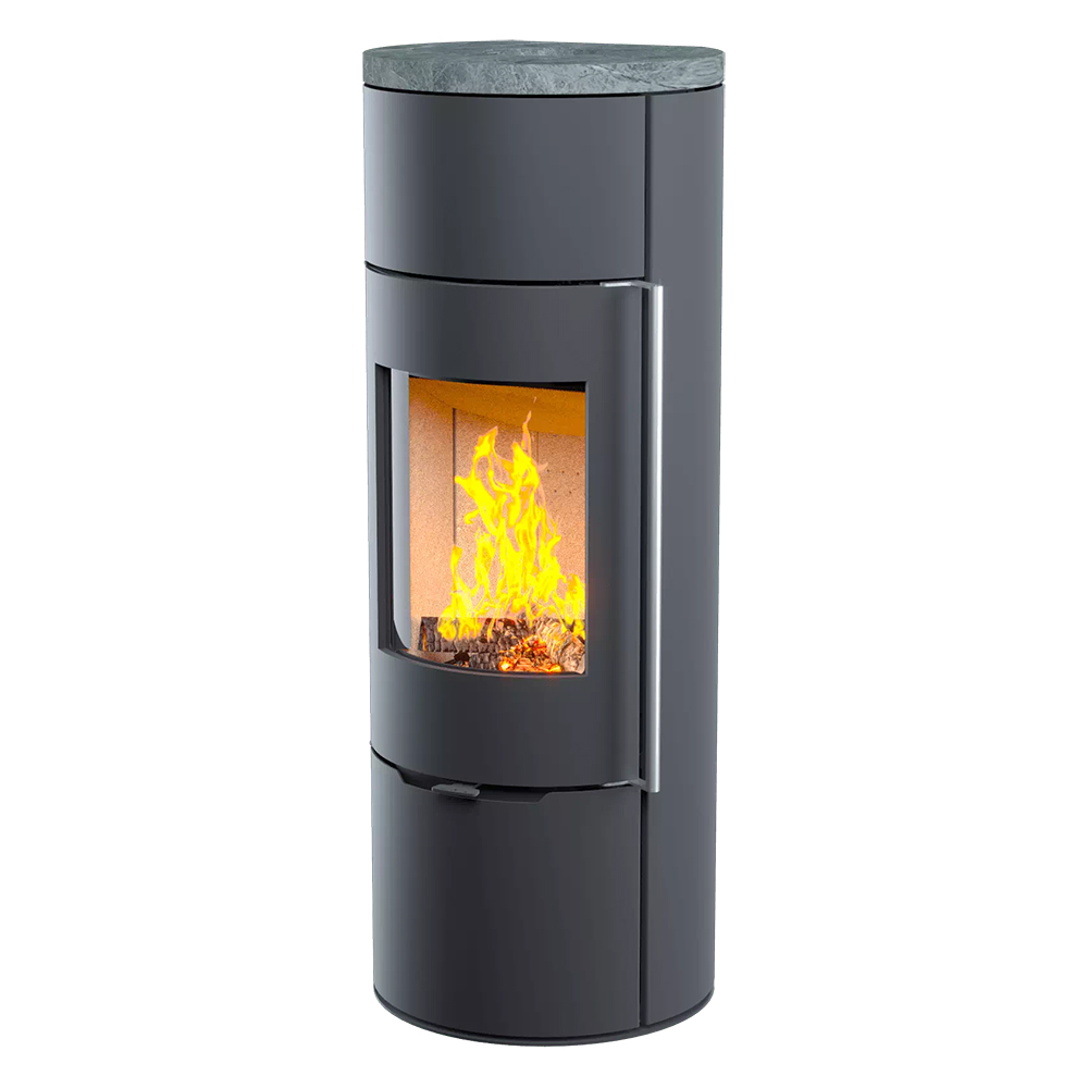 Печь-камин Astov R1 L (талькомагнезит)(Дверца Сталь, Ручка Длинная (нержавейка))