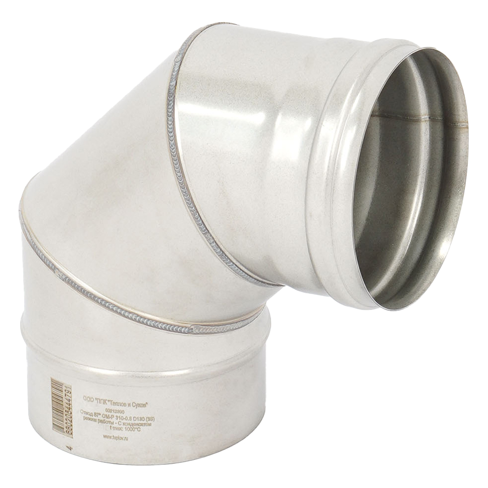   Отвод ТиС Моно 87° ОМ-Р, AISI 310(Ø 130 мм)