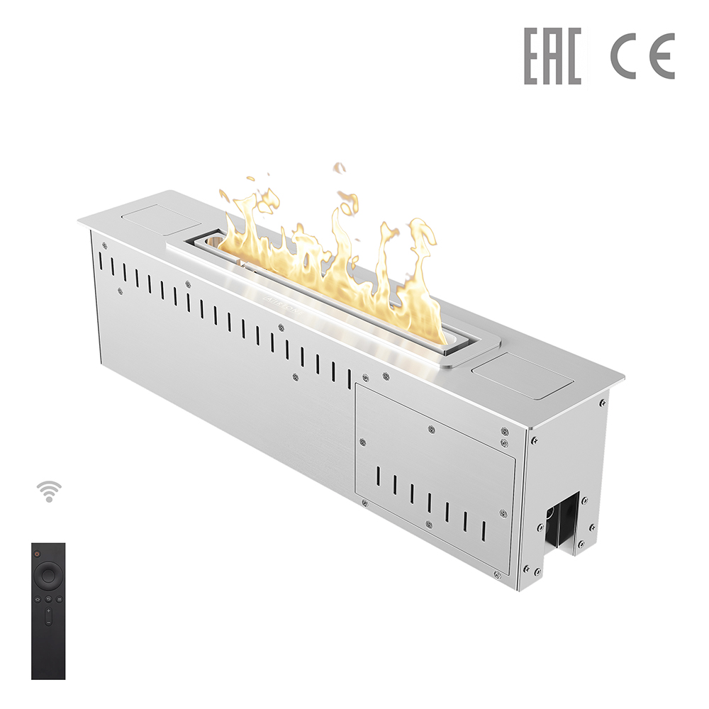   Автоматический биокамин Airtone Slim (Silver / Серебро)(Длина 600 мм)