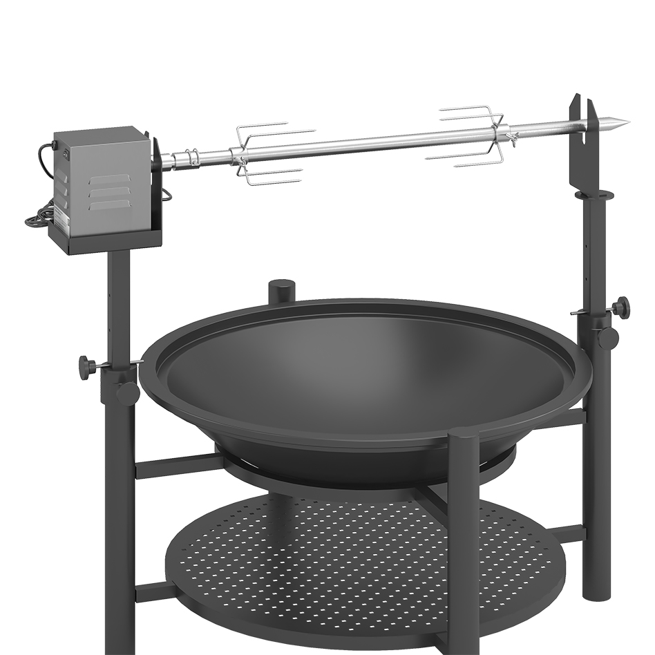   Чугунная костровая чаша Fantastic Ø 700 Люкс + Электровертел