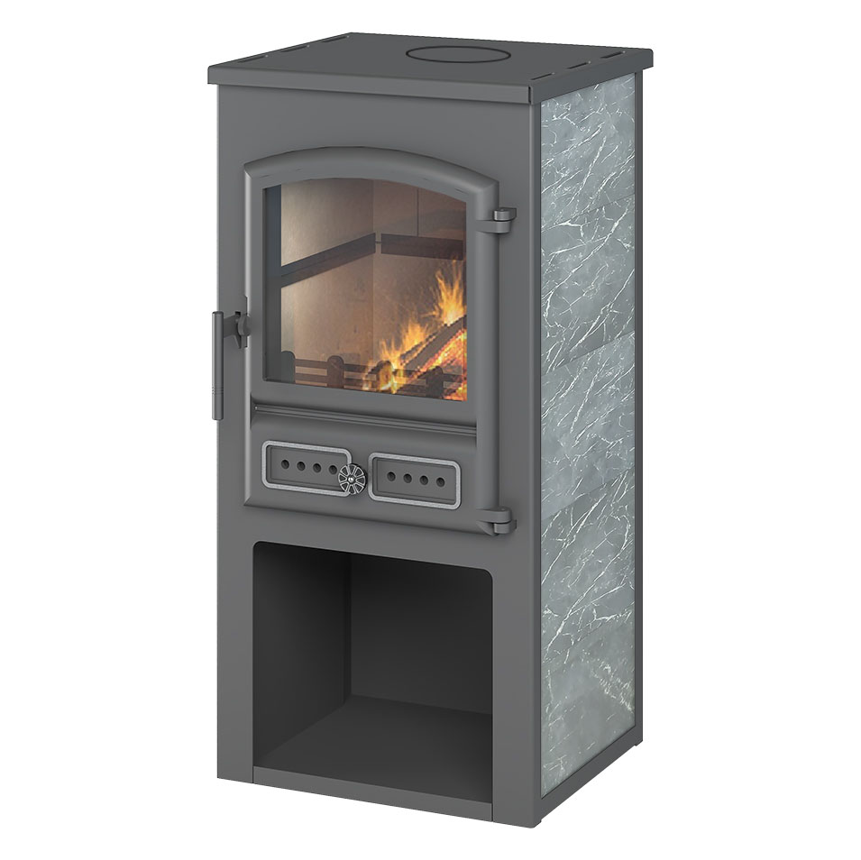   Печь-камин Etna (Этна) БКД в камне(Талькохлорит)