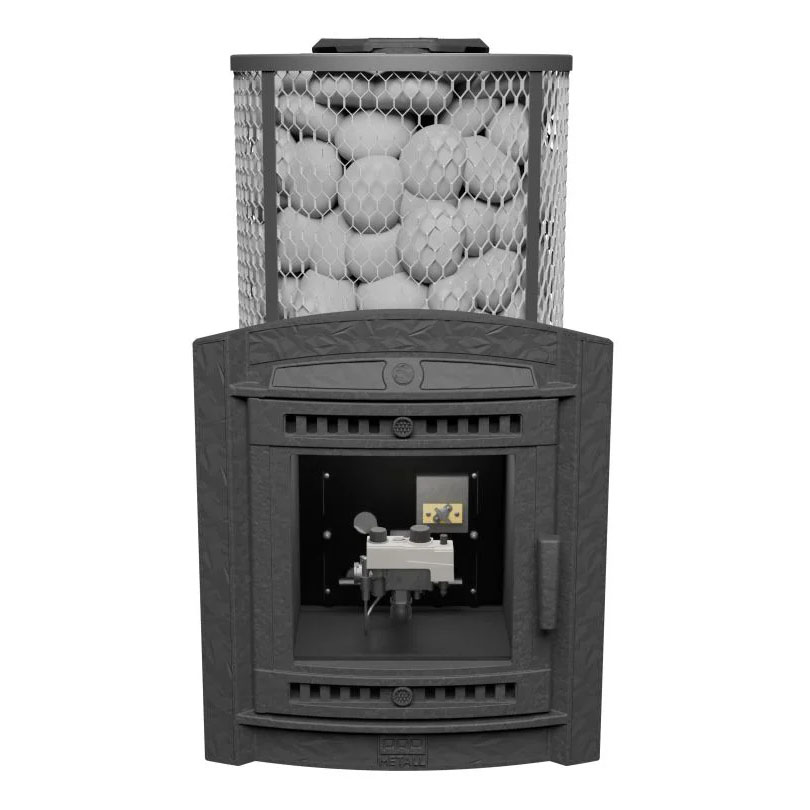   Газовая печь для бани ПроМеталл Атмосфера XL сетка нержавейка