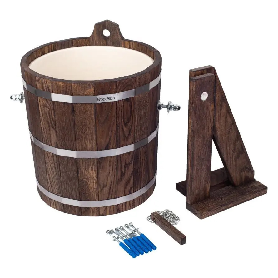   Обливное устройство Woodson с пластиковой вставкой(Дуб в тёмном)