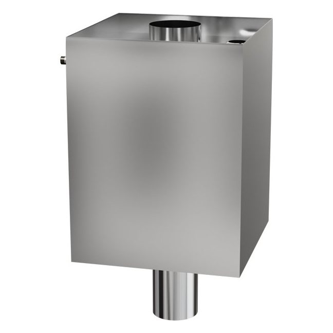   Бак-труба VVD квадратный с дымовым каналом (50 литров)(Диаметр трубы 150 мм)