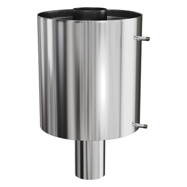   Бак-труба VVD круглый с дымовым каналом (50 литров)(Диаметр трубы 130 мм)