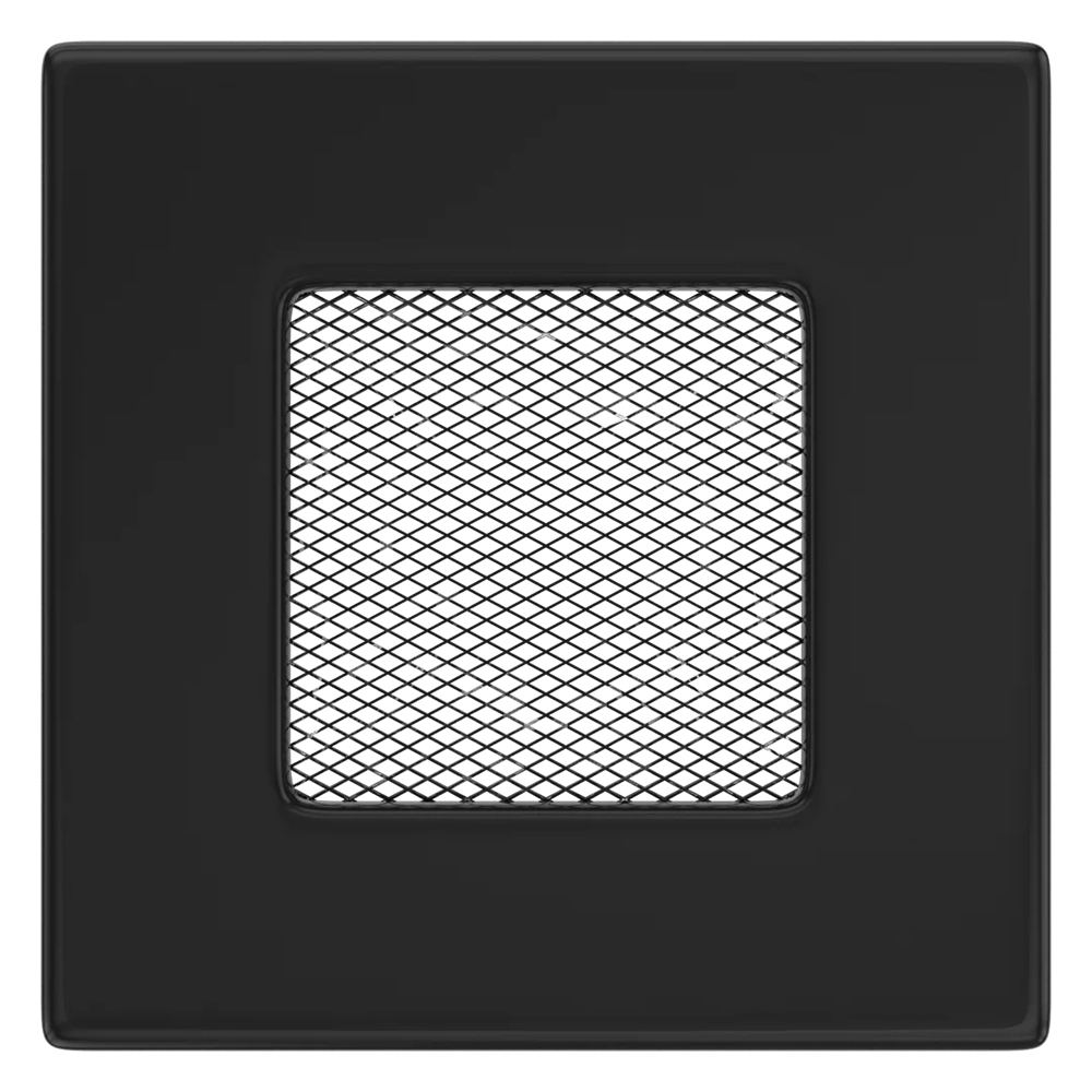   Вентиляционная решетка Kratki черная(Высота 11 см, Ширина 17 см)