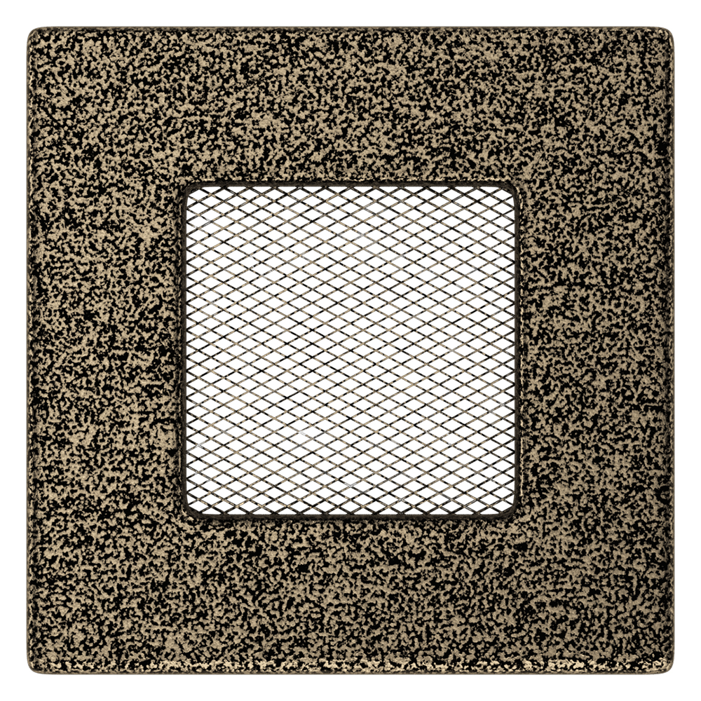   Вентиляционная решетка Kratki черная/золото(Высота 11 см, Ширина 11 см)