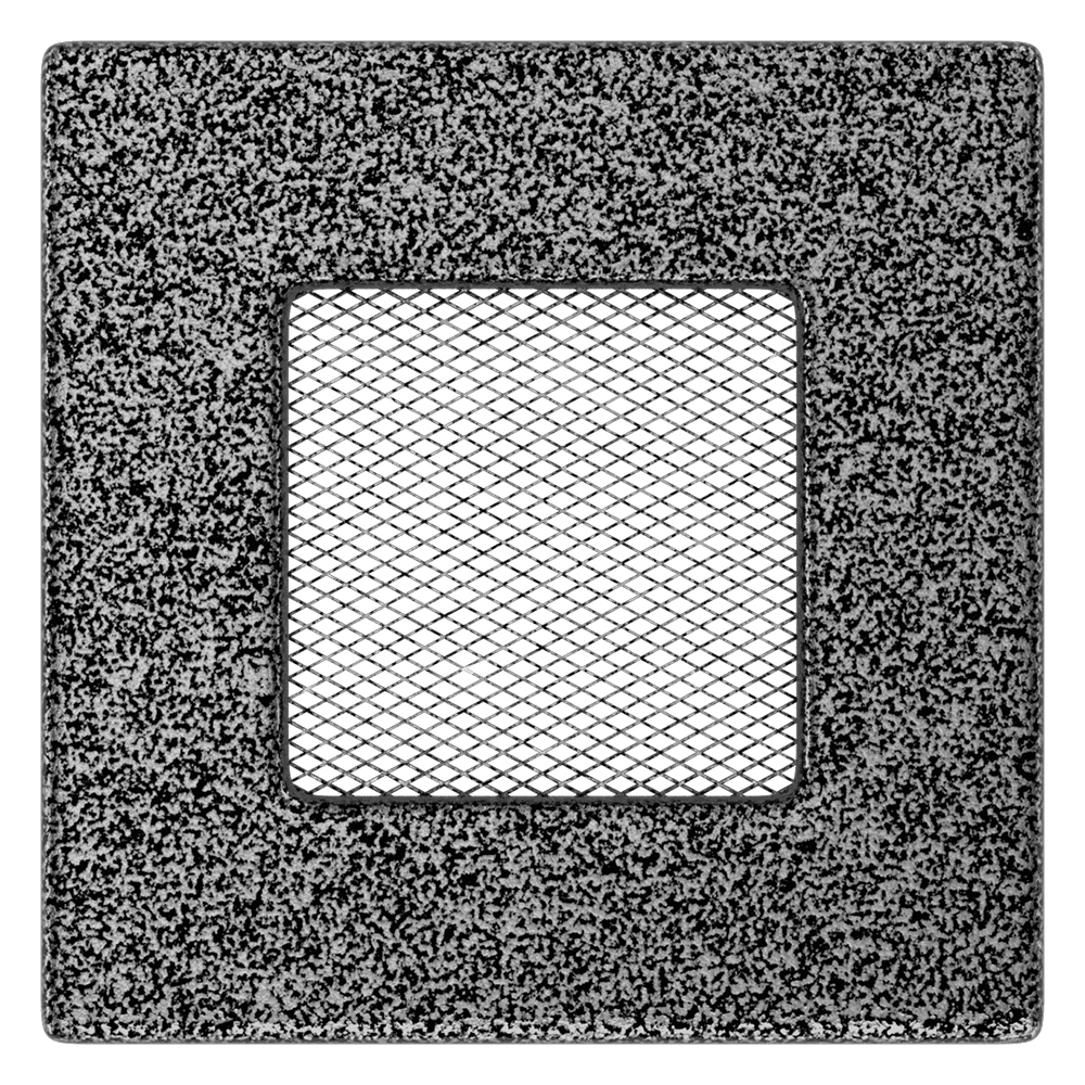   Вентиляционная решетка Kratki черная/серебро(Высота 11 см, Ширина 17 см)