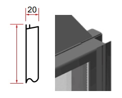   Штекерный (штепсельный) декоративный элемент Schmid 20 мм(H 570 мм)
