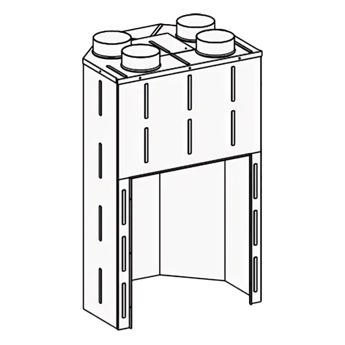   Конвекционный кожух для топок Astov с тремя стеклами(Модель топки П3С 10057)