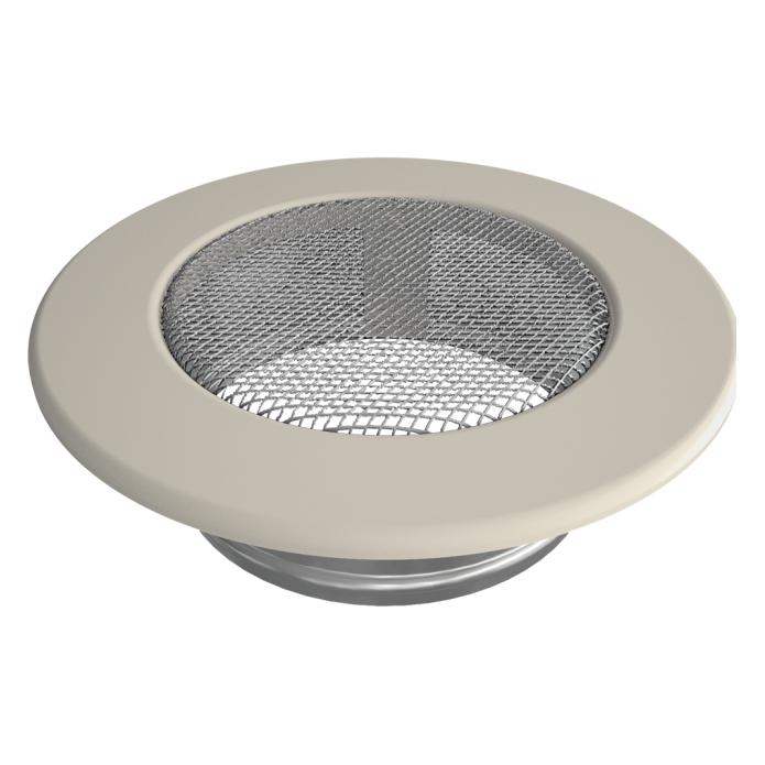   Вентиляционная решетка Kratki круглая(Диаметр 100 мм, Цвет Белая)