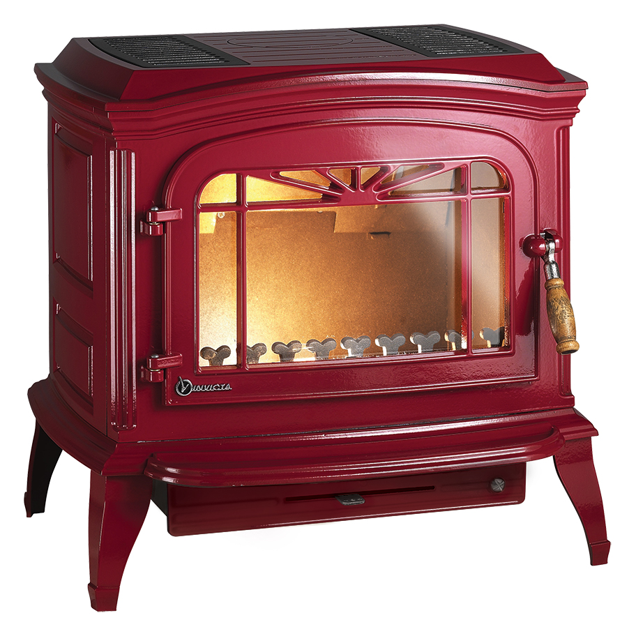   Печь-камин Invicta Bradford красная эмаль