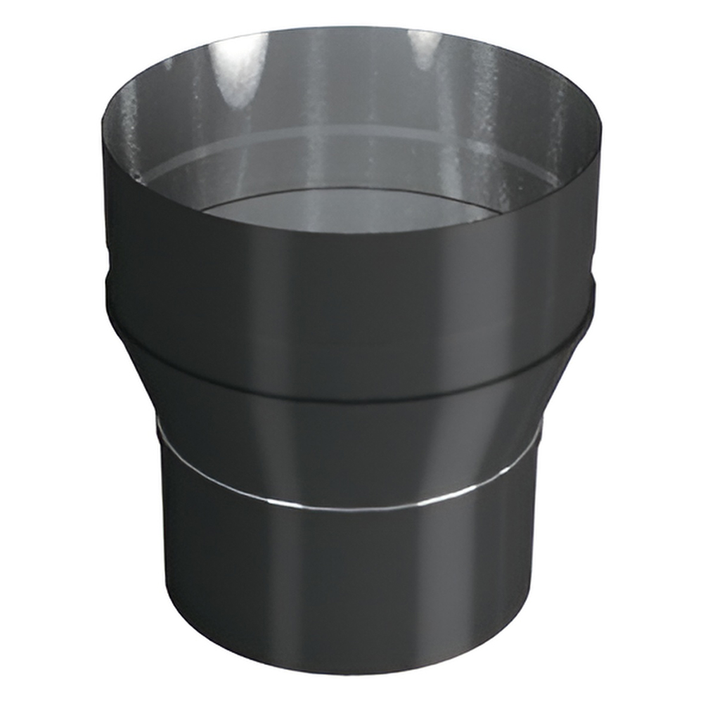   Переходник с топки на трубу Вулкан VBR (black, AISI 439/0,8мм)(Диаметр Ø 150 мм)