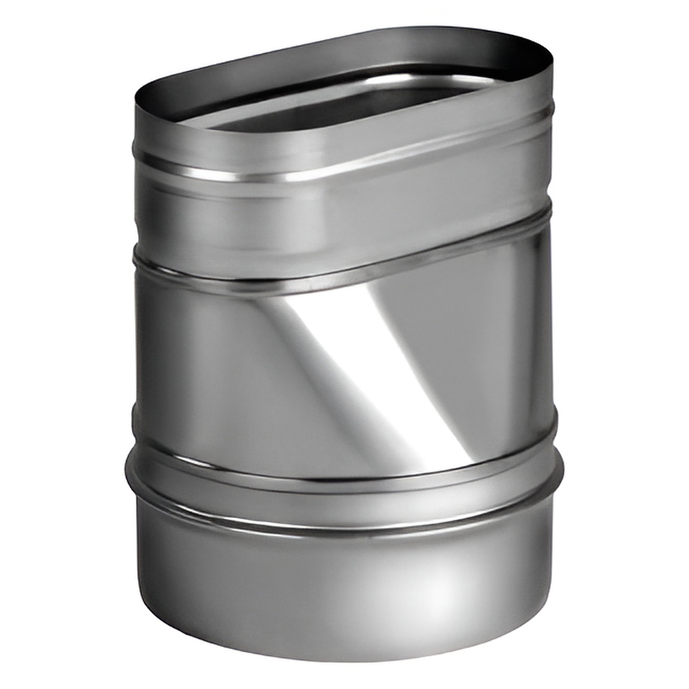   Переходник Вулкан VOR с Ø 200 на овал (нержавейка, AISI 321/0,5мм)(Ø 120/240 мм)