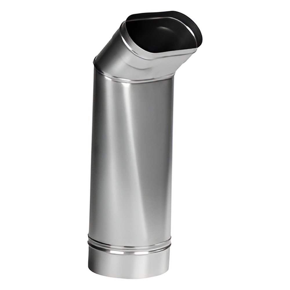   Переходник 45° Вулкан VOR (нержавейка, AISI 321/0,5мм)(Диаметр Ø 100/200 мм, Диаметр выхода Ø250 мм)