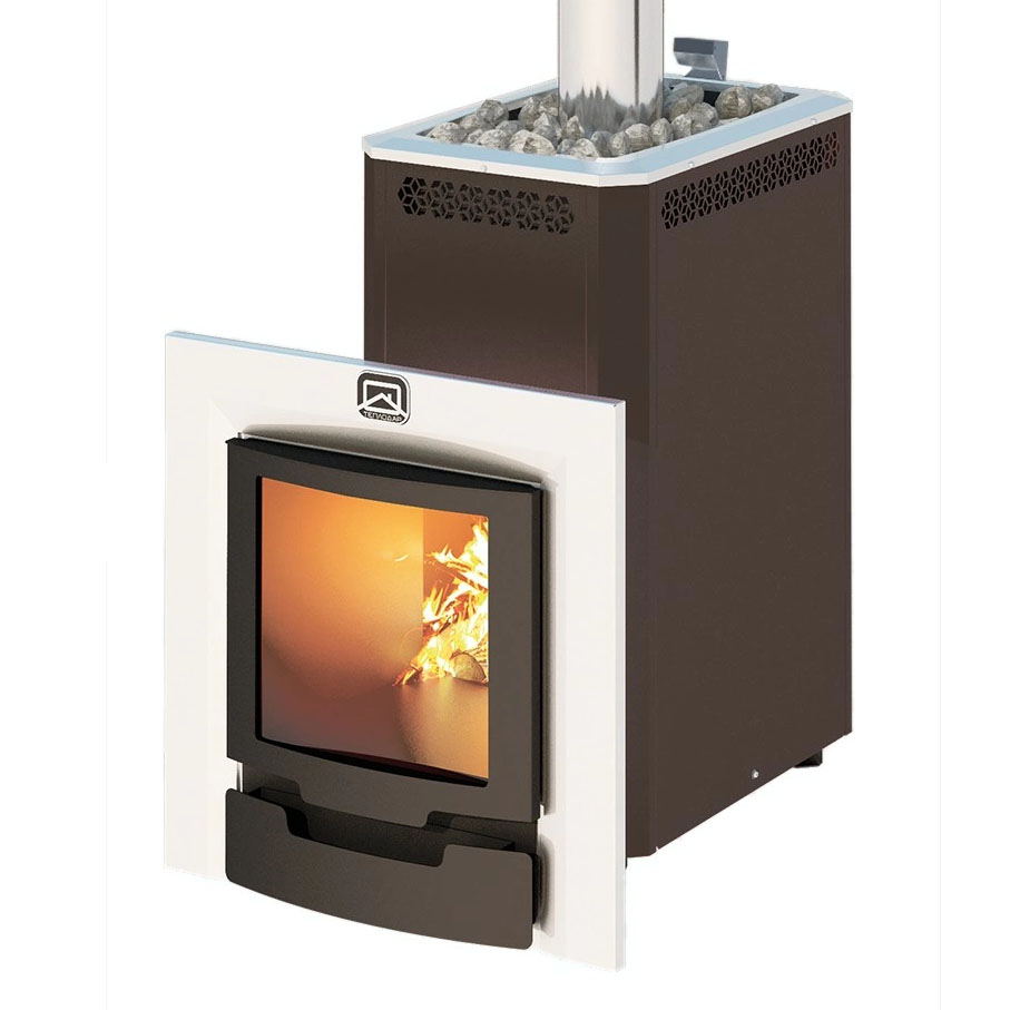   Дровяная печь для бани Теплодар Кузбасс-14 ТК Панорама (2018)