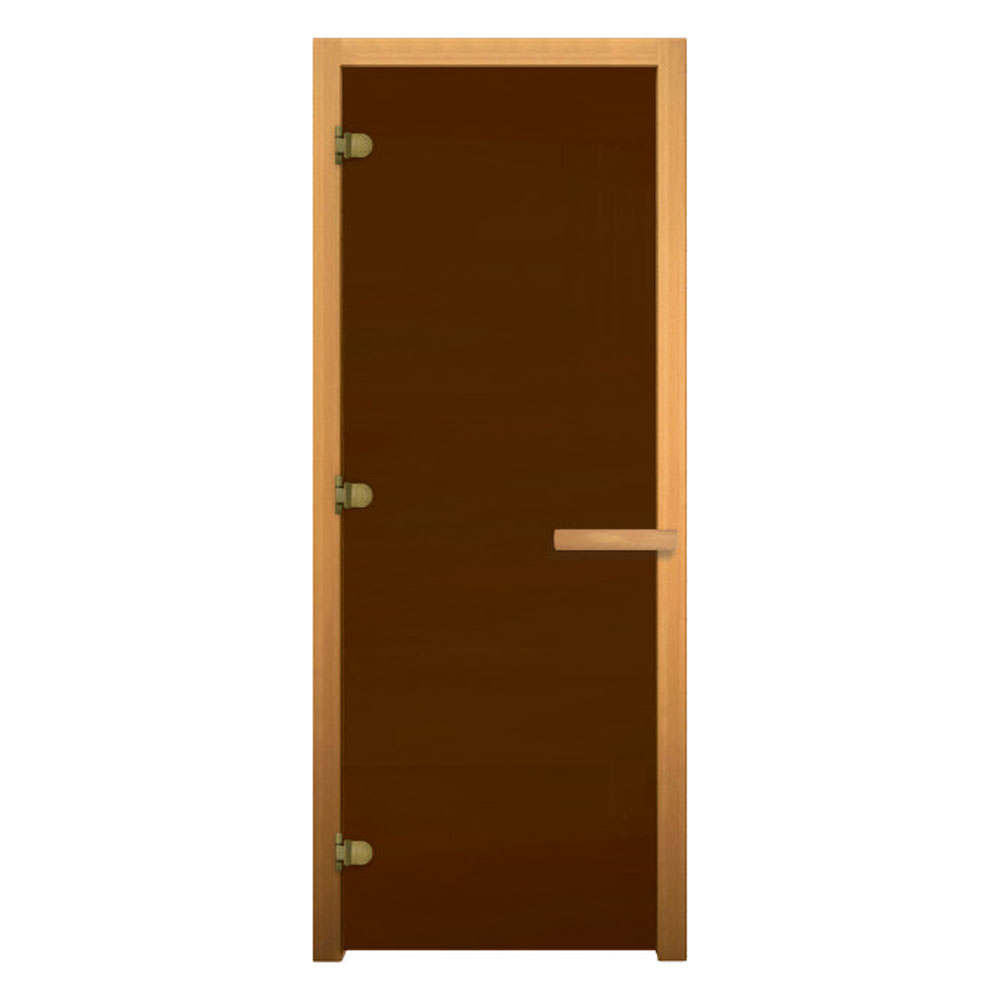   Дверь для бани/сауны LK Бронза Матовая (хвоя)(Размер полотна 1700х700 мм, Петли 3 петли 716 GB, Толщина стекла 8 мм)