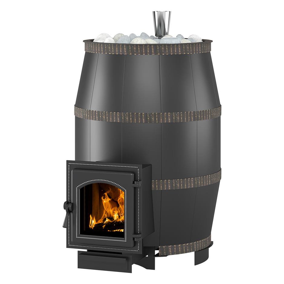   Дровяная печь для бани ВЕЗУВИЙ Легенда Русский Пар 24 (270)(Камни -, Сетка на трубу -)